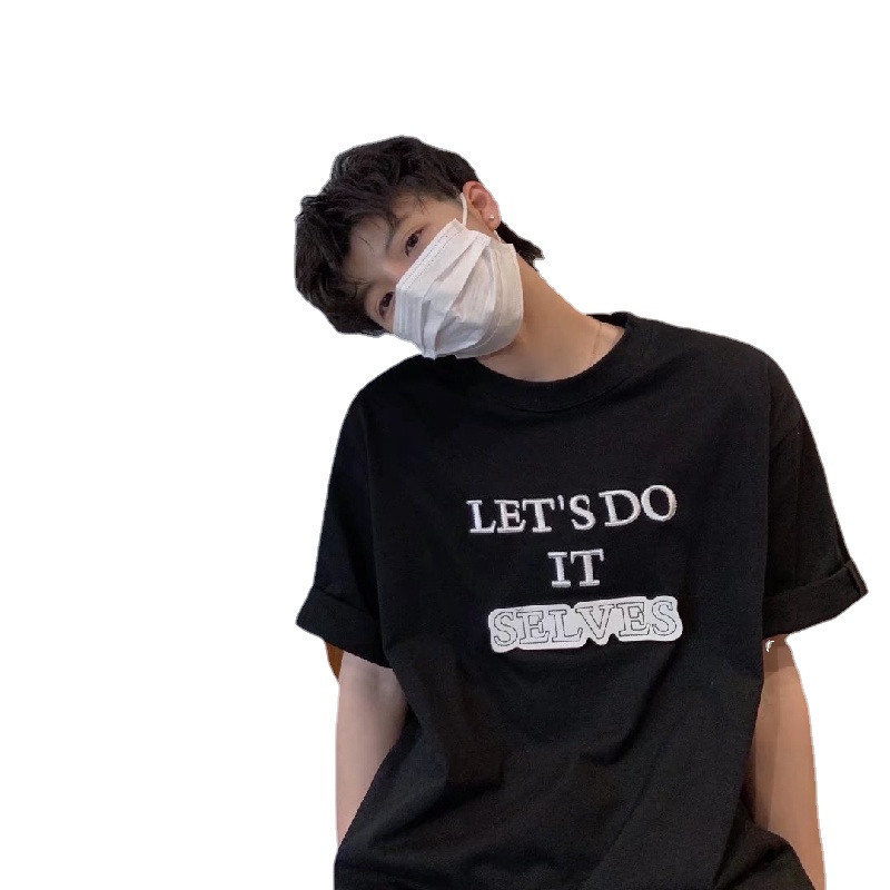 Áo Thun Tay Ngắn Dáng Rộng In Chữ Phong Cách Hip Hop Nhật Bản Thời Trang Mùa Hè Cho Nam Và Nữ