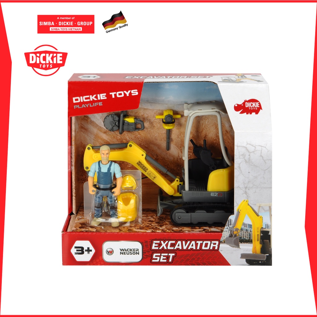 Bộ Đồ Chơi Xe Xây Dựng DICKIE TOYS Playlife-Excavator Set 203832005 - Simba Toys Vietnam