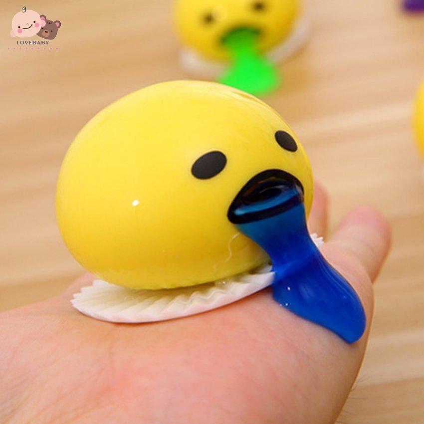 Vomiting Egg Yolk Anti Stress Squishy Toy Decompression Creative Prank Gifts