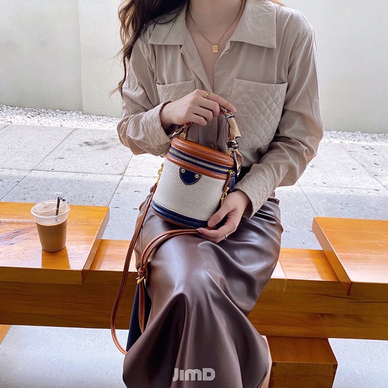 Túi xách nữ dáng cốp quai xách thắt dây lụa - COP001
