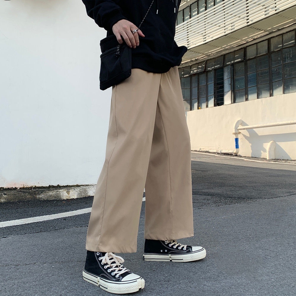 Quần Dài Ống Rộng Thời Trang Cá Tính 197000Áo Thun Dáng Rộng Phong Cách Retro Harajuku Cá Tính Cho Nam Nữ