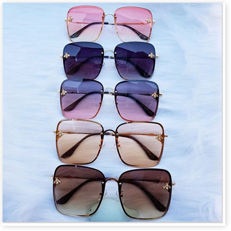 Mắt kính mát nữ gọng vuông hình con ong độc lạ sang trọng | BigBuy360 - bigbuy360.vn