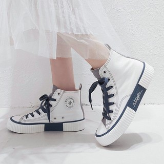 Giày Thể Thao Canvas Cổ Cao Thời Trang Mùa Hè Hàn Quốc Dành Cho Nữ