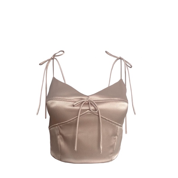 Áo croptop cột dây phối ngực