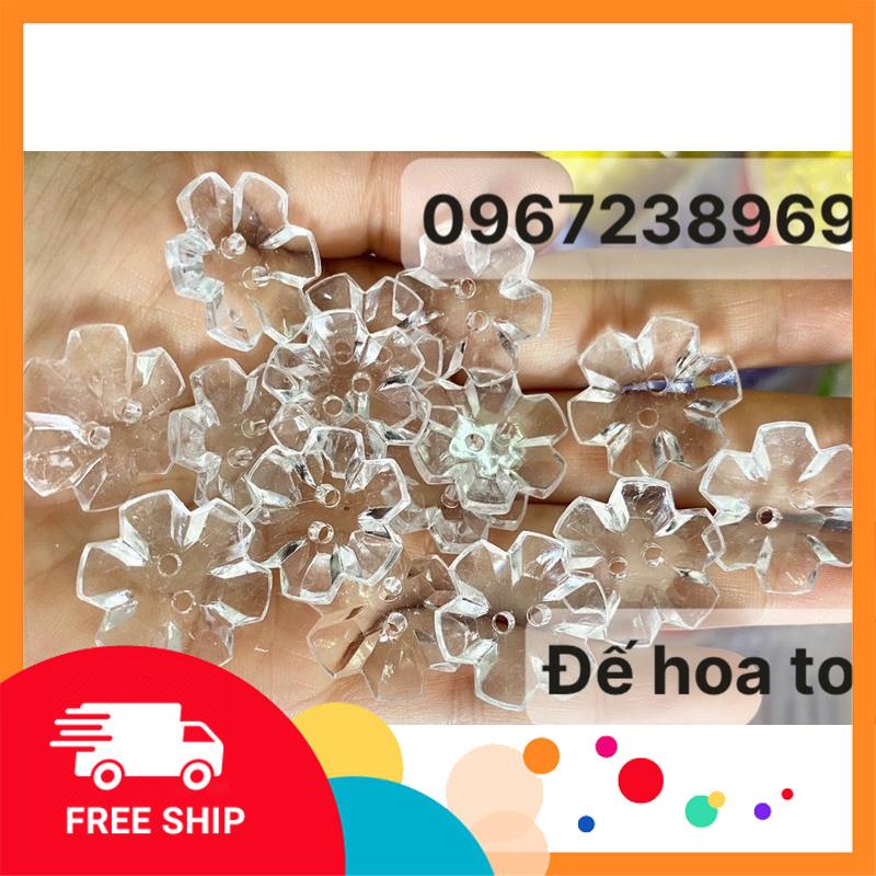 100g Đế hoa to(đài hoa), vật liệu làm hoa đá pha lê Handmade