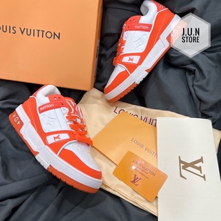 GIÀY LOUISVUITON TRAINER SNEAKER WHITE ORANGE CAO CẤP [ FREE SHIP + BOX ]