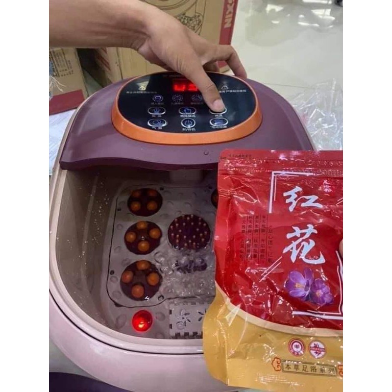 Chậu ngâm chân cao cấp có đèn hồng ngoại và sục khí