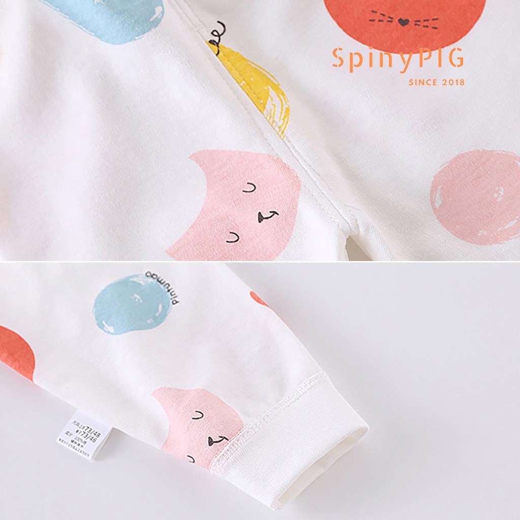 Bộ quần áo cho bé 0-2 tuổi dài tay thu đông cạp cao cotton mềm mại nhiều hoạ tiết