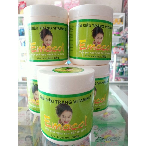 Kem Kích Trắng Mạnh Toàn Thân  Emacol Hủ Lớn 200g