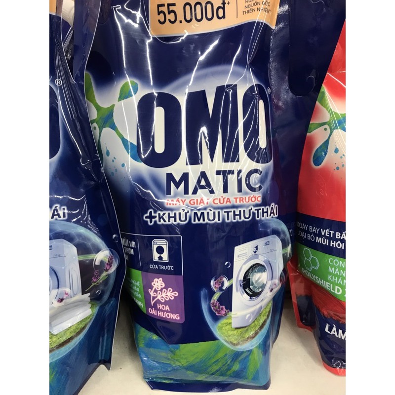 Nước giặt Omo Matic cửa trước khử mùi thư thái túi 2.9kg