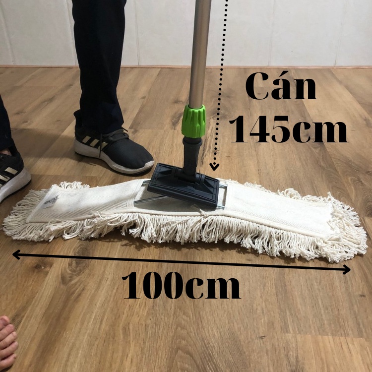 Cây lau sàn công nghiệp 60cm xoay 360 độ thông minh, dust mop 60cm, 100cm Ipc Italy