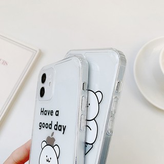 Ốp lưng iphone trong cạnh hình vuông gấu 6plus/6/6splus/7/7plus/8/8plus/x/xr/xs/11/12/pro/max/plus/promax-Awifi A2-15