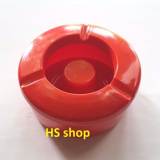 Gạt tàn thuốc lá nhựa chịu nhiệt (Mầu đỏ), đóng mở nắp bằng ren xoay, giá bình dân - NPP HS shop