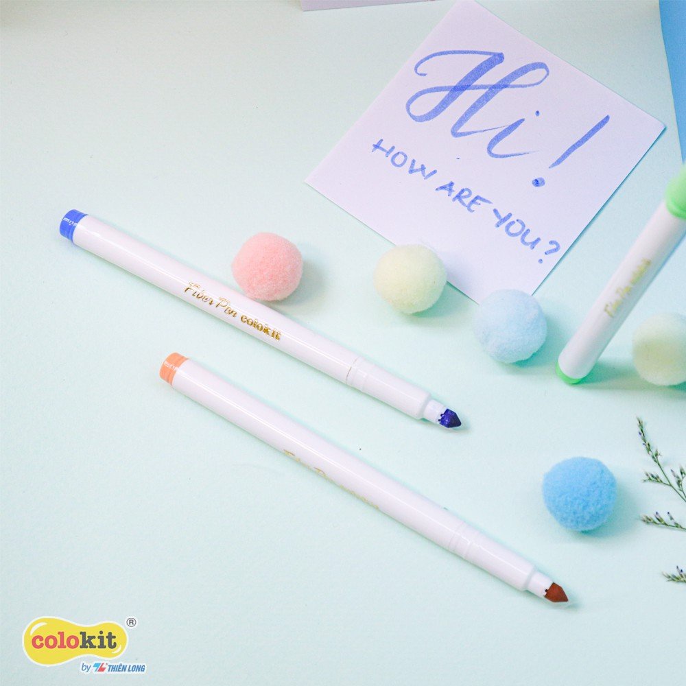 Bút lông 20 màu Pastel Washable Fiber Pen Thiên Long Colokit SWM-C008 - Bút lông màu rửa được