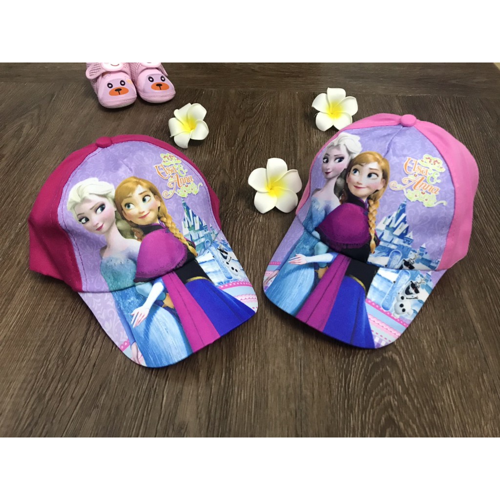 Mũ lưỡi trai cho bé, mũ lưỡi trai công chúa Elsa cho bé gái từ 1 đến 6 tuổi