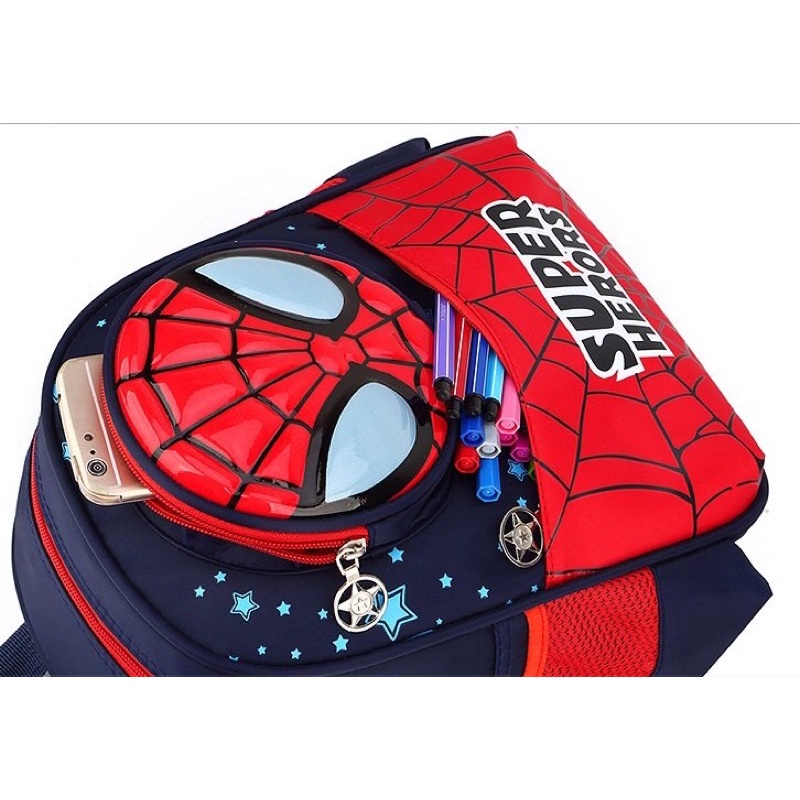 Balo hình 3D nhện heo super herors ,cho bé 1-5 tuổi học mẫu giáo