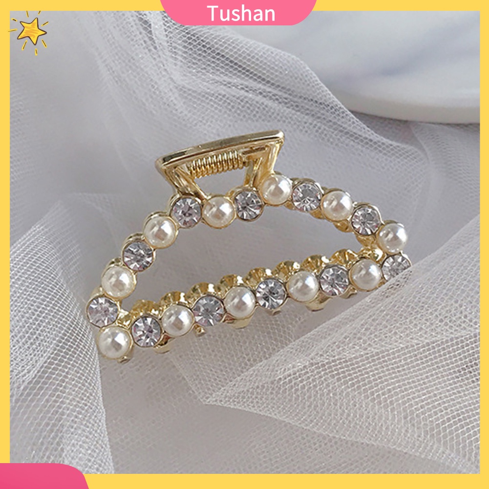 Kẹp tóc đính đá và ngọc trai nhân tạo