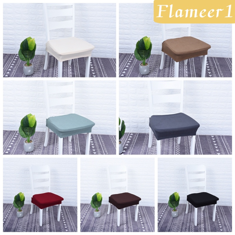 Vỏ Bọc Ghế Ngồi Bàn Ăn Hình Tròn / Vuông 40-50cm Co Giãn 1 [flameer1]