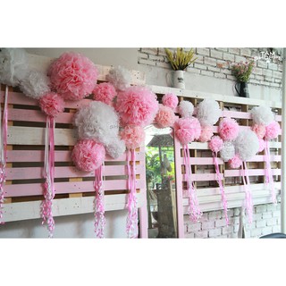 Hoa giấy handmade trang trí backdrop đám cưới