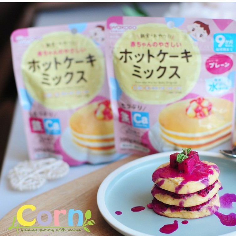 Bột làm bánh pancake/hotcake trộn sẵn Wakodo - Topvalu - Cho bé 9m+