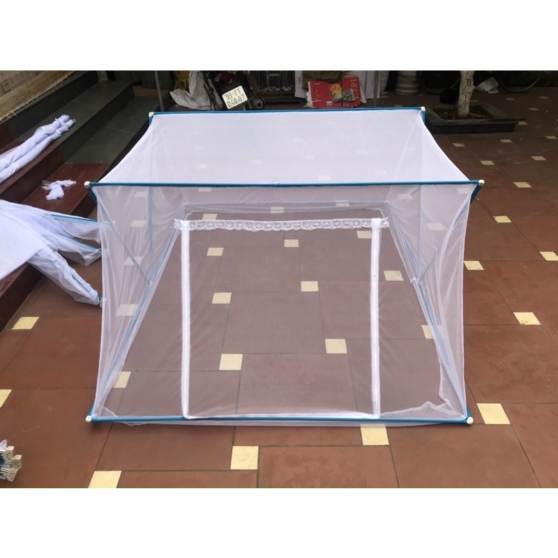 Màn Khung Xếp  INOX 304 Anh Thư  Có Cửa | Mùng Xếp thông minh gấp gọn  + Màn gấp gọn tiện lợi Chính Hãng cửa từ 1m4