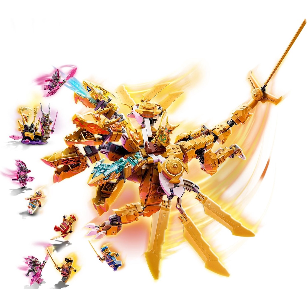 71774 Đồ chơi lắp ráp Iego Ninjago Crystalized Lloyd's Golden Ultra Dragon - Siêu Rồng vàng của Lloyd