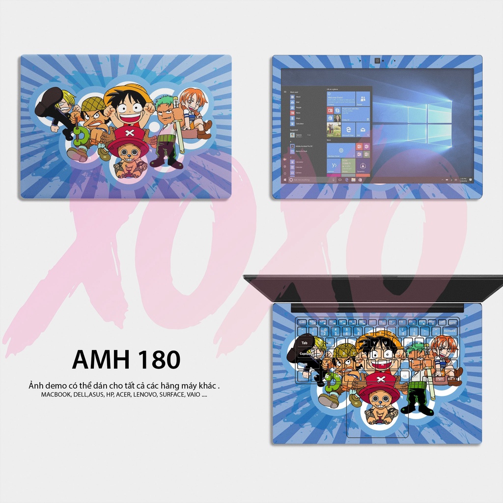 Bộ skin dán laptop mẫu Mẫu LUFFY / Có mẫu decal dán cho tất cả các hãng máy tính