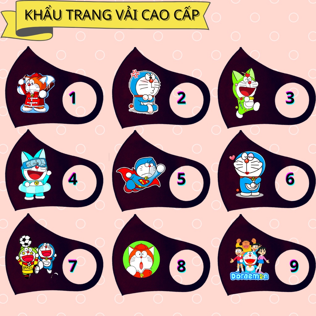 (36 MẪU) 1 cái khẩu trang vải Doraemon | BigBuy360 - bigbuy360.vn