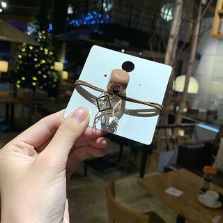 Dây Cột Tóc Co Giãn Đính Đá Pha Lê Phong Cách Hàn Quốc Cho Nữ