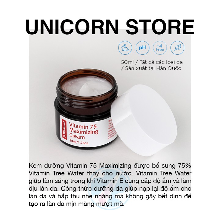 Kem Dưỡng Phục Hồi Da, Chống Lão Hóa Vitamin 75 Maximizing Cream By Wishtrend 50ml | BigBuy360 - bigbuy360.vn
