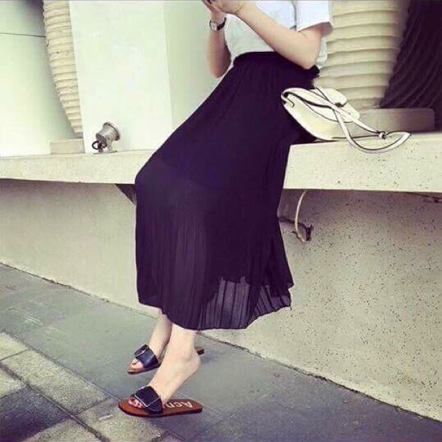 Sale Khủng!!!Chân Váy Voan Dập Ly Loại Dài Vừa | BigBuy360 - bigbuy360.vn