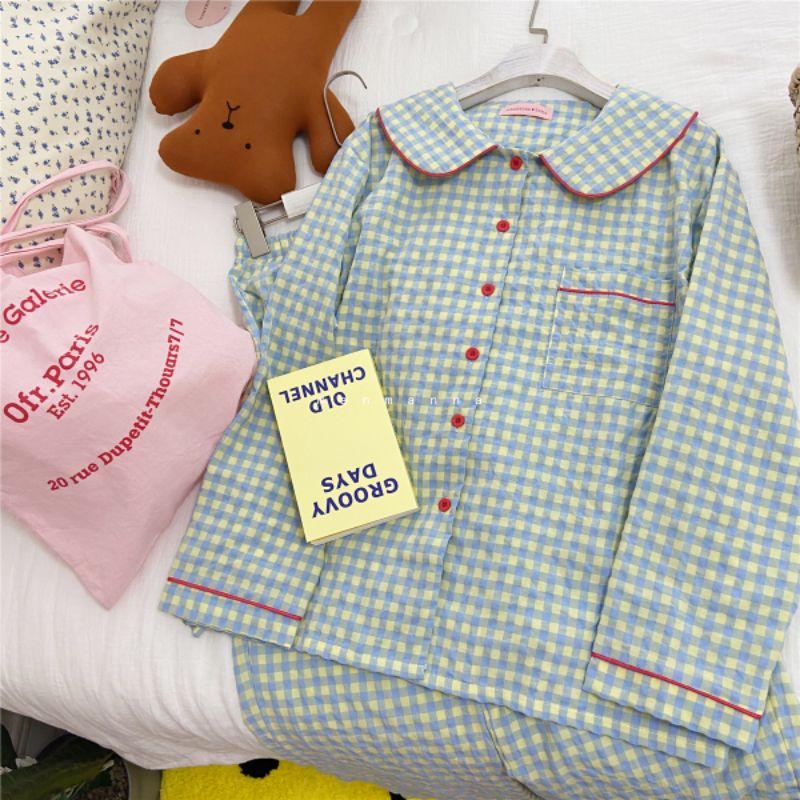 (có ảnh thật) Bộ ngủ / mặc nhà pyjama dài ulzzang order