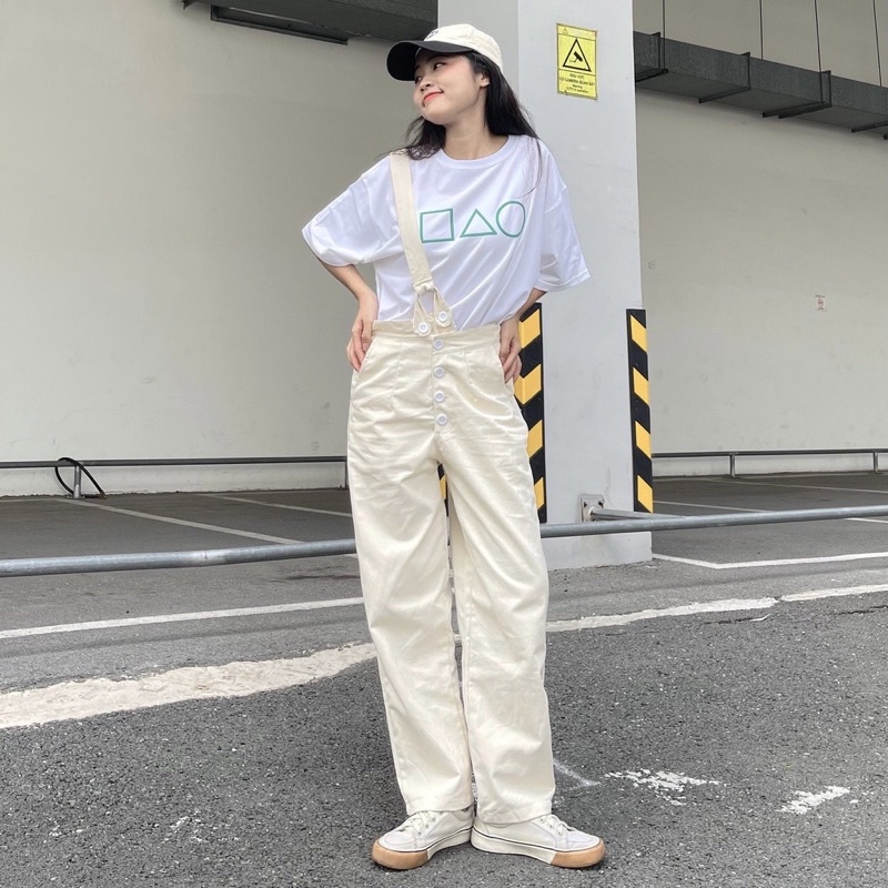 Quần Yếm Kaki BEE Phong Cách Ulzzang - 84unisex