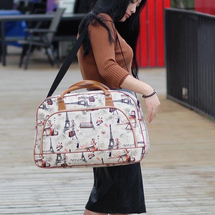 Túi Trống Du Lịch Họa Tiết- Tặng Kèm Khóa Số Chống Trộm TUI-85