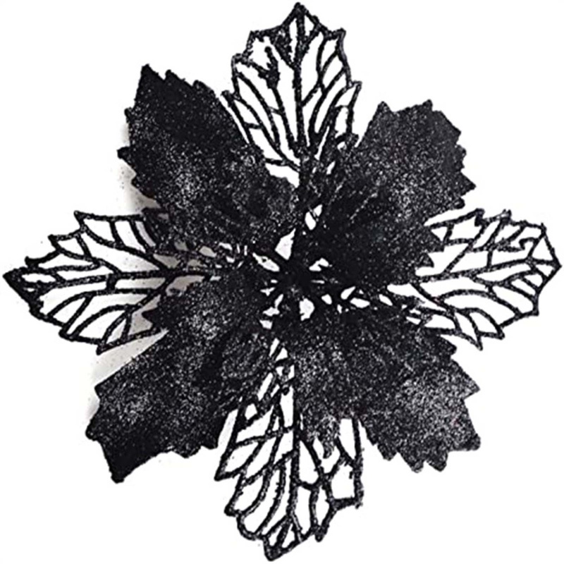 Hoa Nhân Tạo Lấp Lánh Kèm Thân Chuyên Dụng Cho Trang Trí Giáng Sinh / Tiệc Cưới