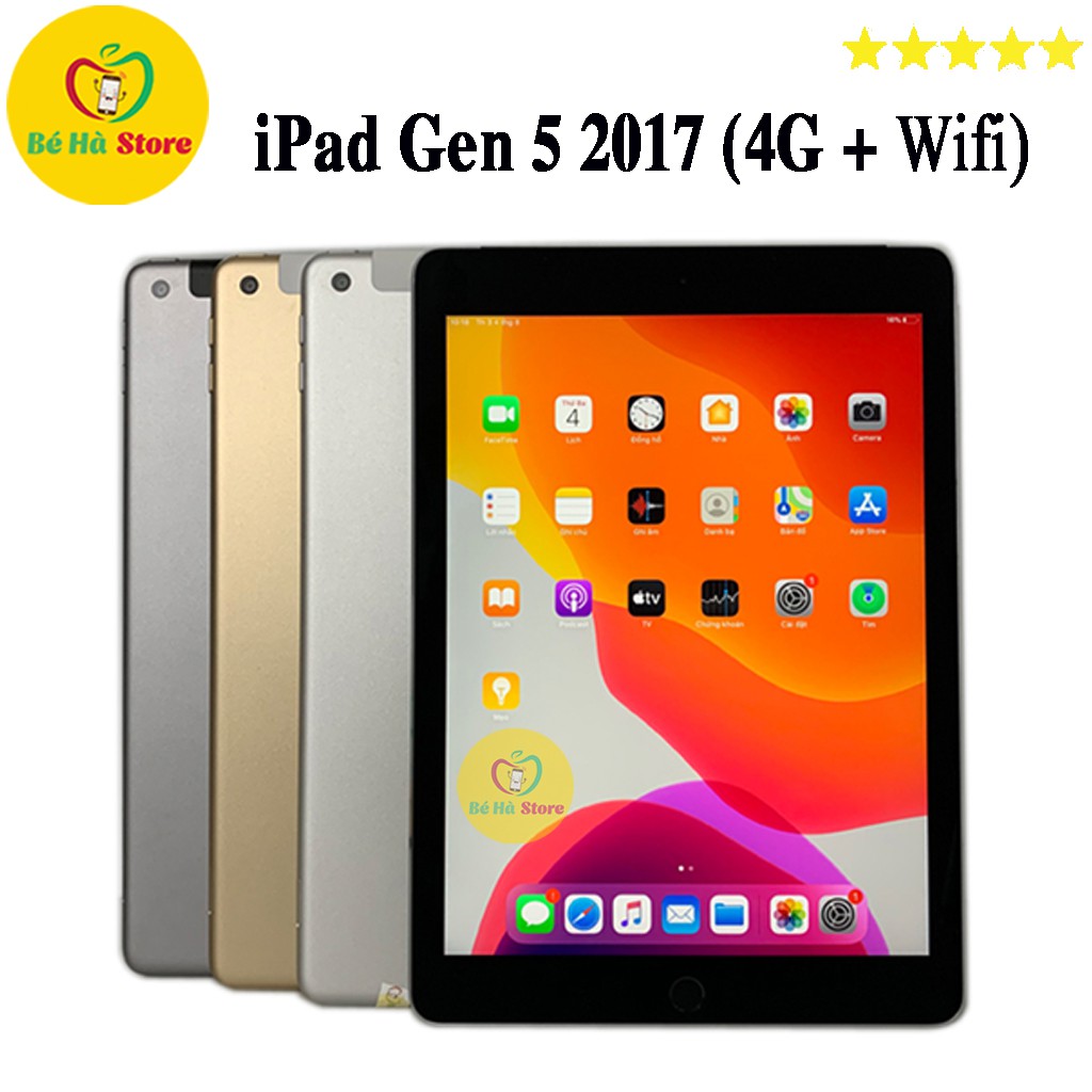 Máy Tính Bảng iPad Gen 5 2017 (4G + Wifi) 32Gb Chính Hãng - Zin Đẹp 99% - Màn 9.7'' Siêu Đẹp / Ram 2Gb / Chip A9 2 nhân