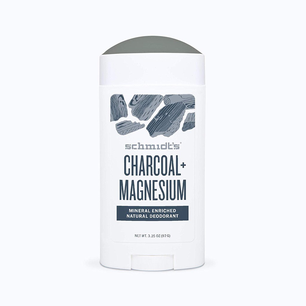 Lăn khử mùi sáp unisex thiên nhiên Schmidt's Charcoal + Magnesium natural deodorant 92g (Mỹ)