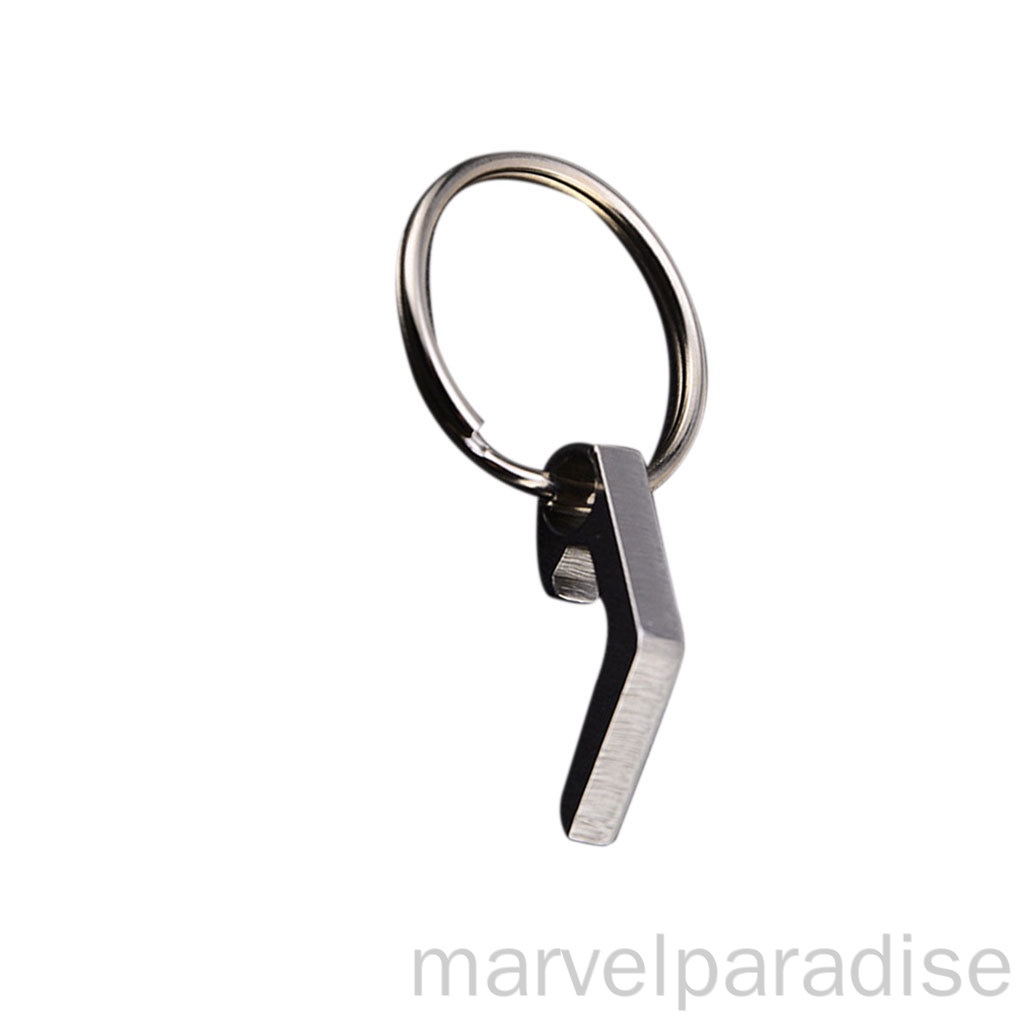 Dụng cụ mở nắp chai bia mini bằng hợp kim titan kèm móc khóa tiện dụng