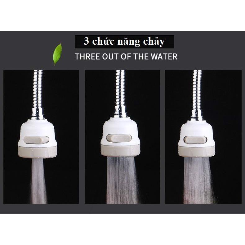 Đầu Nối Vòi Nước Tăng Áp Lực Cho Bồn Rửa Chén, Bồn Rửa Tay Xoay 360 Độ