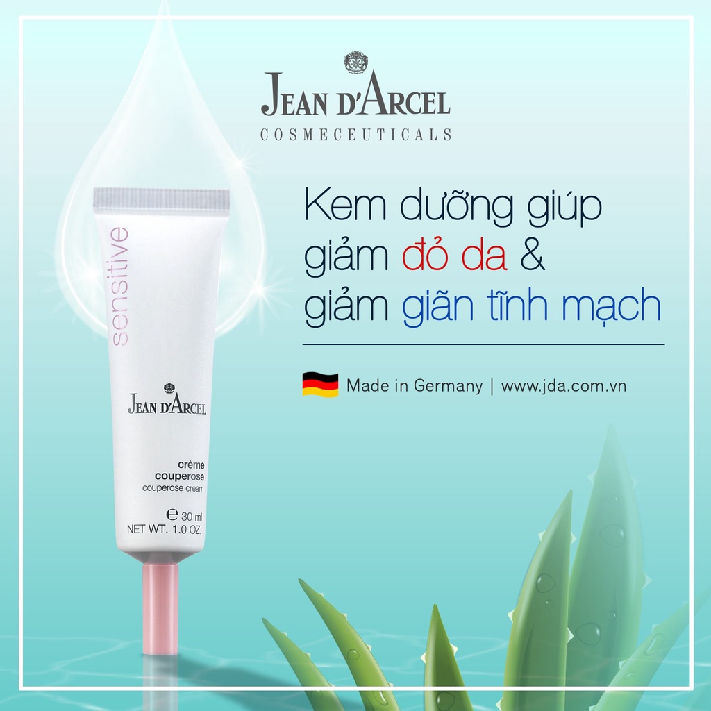 Jean D'Arcel Couperose Cream - Kem Dưỡng Cho Da Nhạy Cảm, Giảm Đỏ Da Và Giảm Giãn Tĩnh Mạch