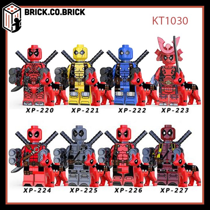 Siêu anh hùng Deadpool kèm Chó Đặc Nhiệm Đồ Chơi Lắp Ráp Lego Siêu Anh Hùng Minifigure Super Hero KT1030
