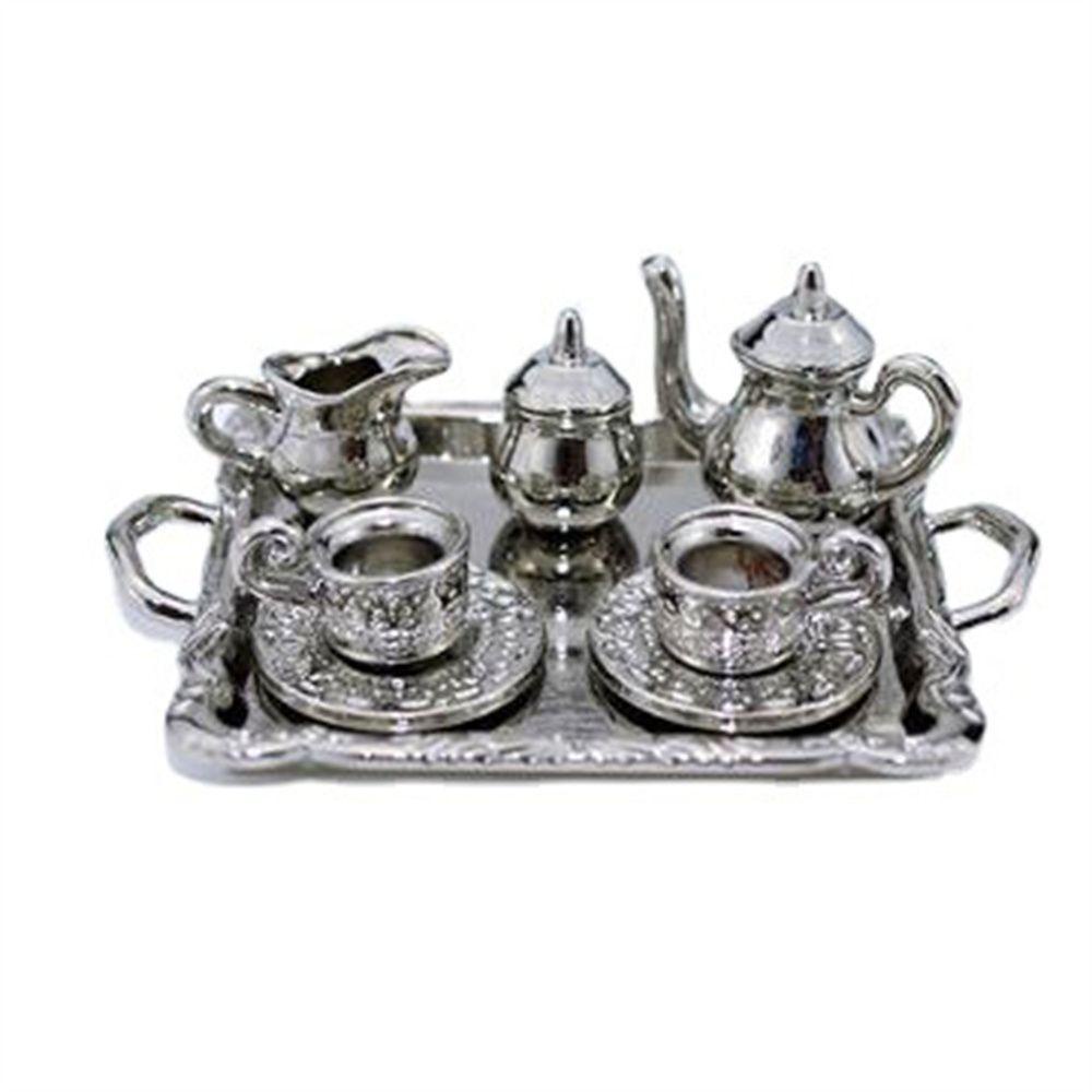 Bộ Ấm Trà Và Tách Cà Phê Bằng Kính Trong Suốt Cho Nhà Búp Bê 1 / 12