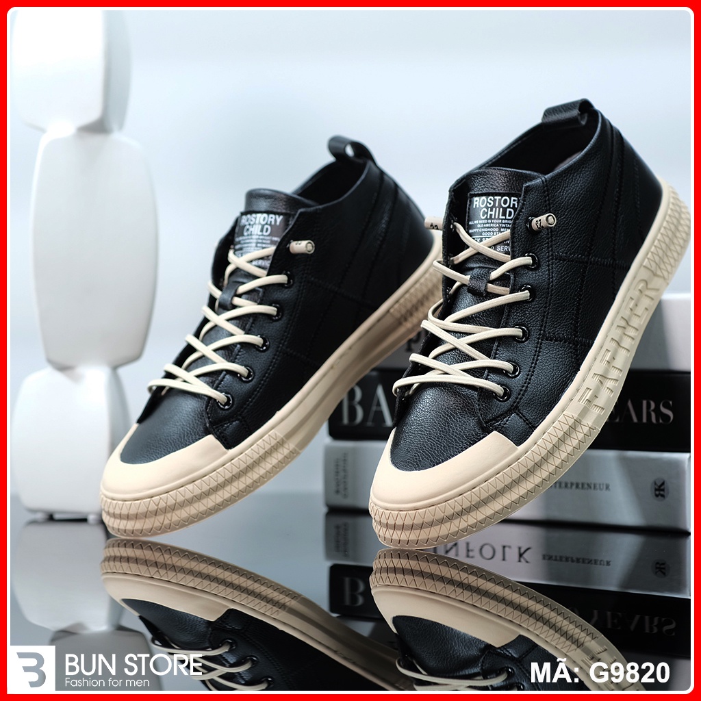 Giày Nam cao cấp Bun Store - Giày da Nam đẹp Sneaker thời trang sang xịn G9820