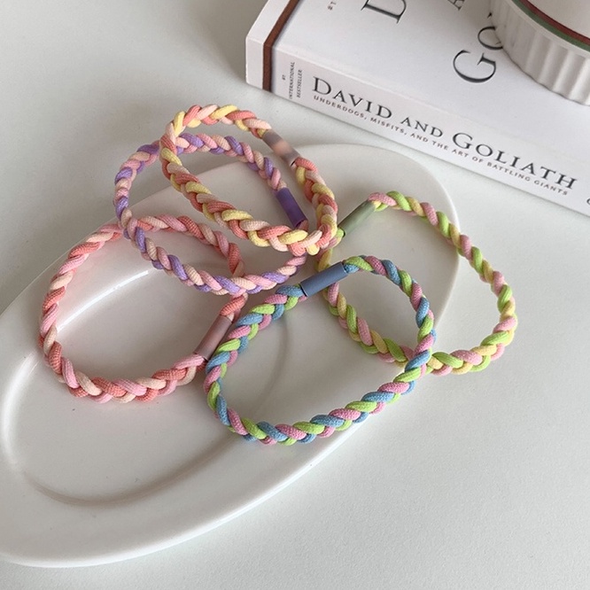 Cột Tóc Bện Dây LIN Nhiều Màu Dễ Thương Ins