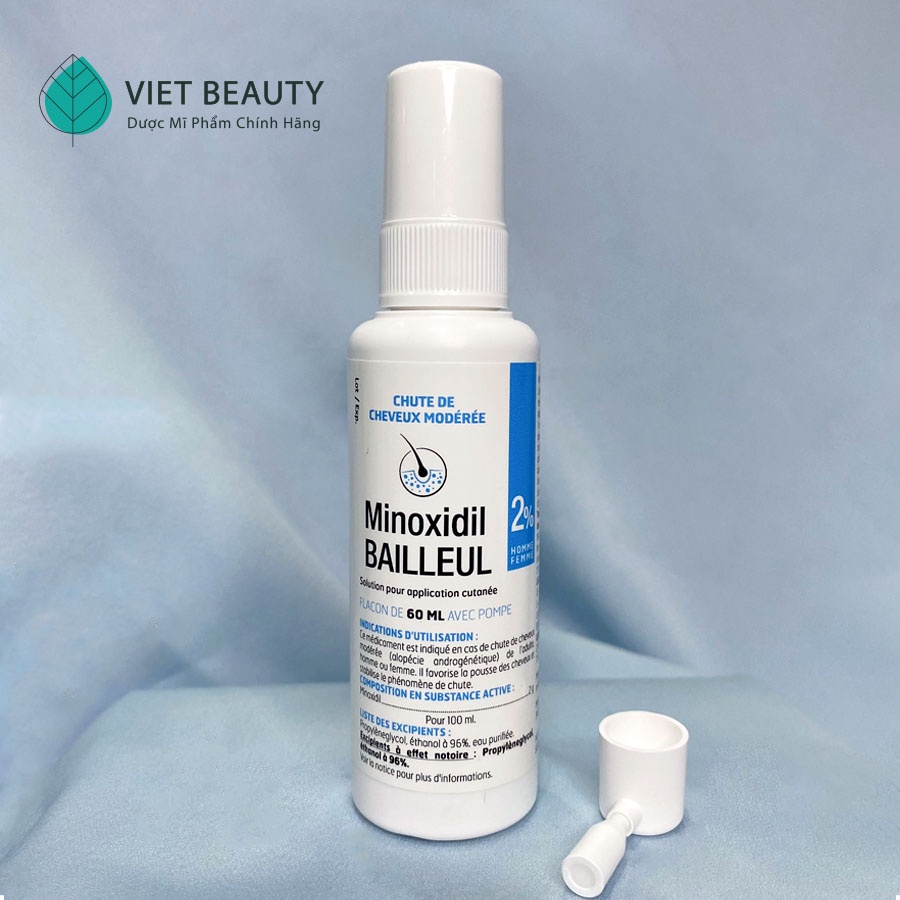 Xịt mọc tóc Minoxidil Bailleul 2%, 5% - NHẬP KHẨU PHÁP - NGĂN RỤNG TÓC, KÍCH THÍCH MỌC TÓC 1 lọ lẻ