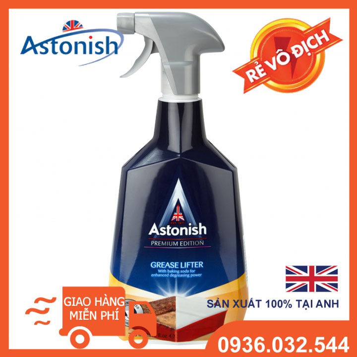 Bình xịt tẩy dầu mỡ đồ dùng phòng bếp và khu vực bếp Astonish C6750 750ml Anh Quốc