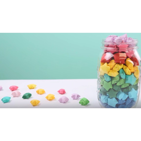 Combo 5 bộ hình xếp sao giấy