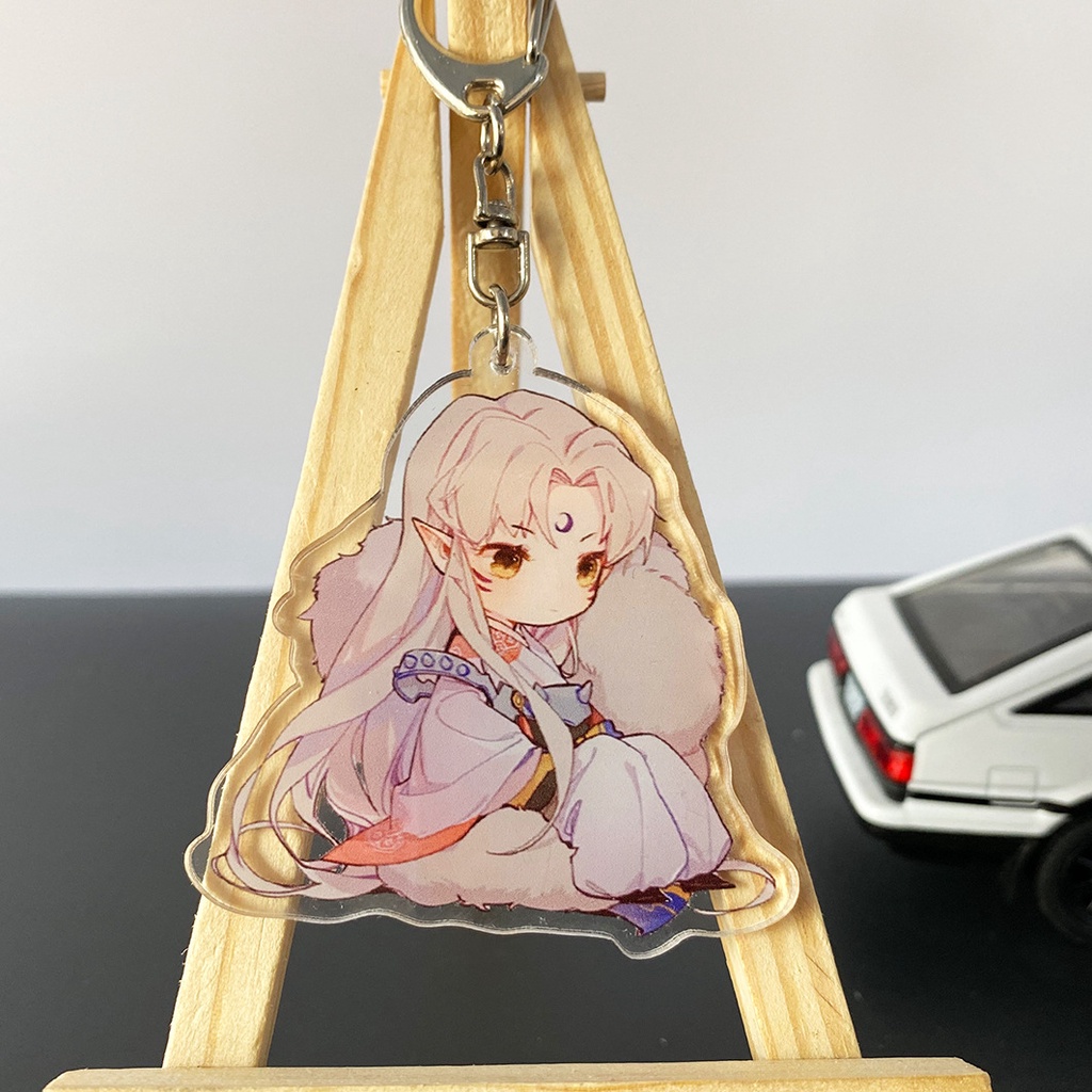Móc Khóa Nhựa Acrylic Hình Inuyasha Kagome Sesshoumaru Dễ Thương