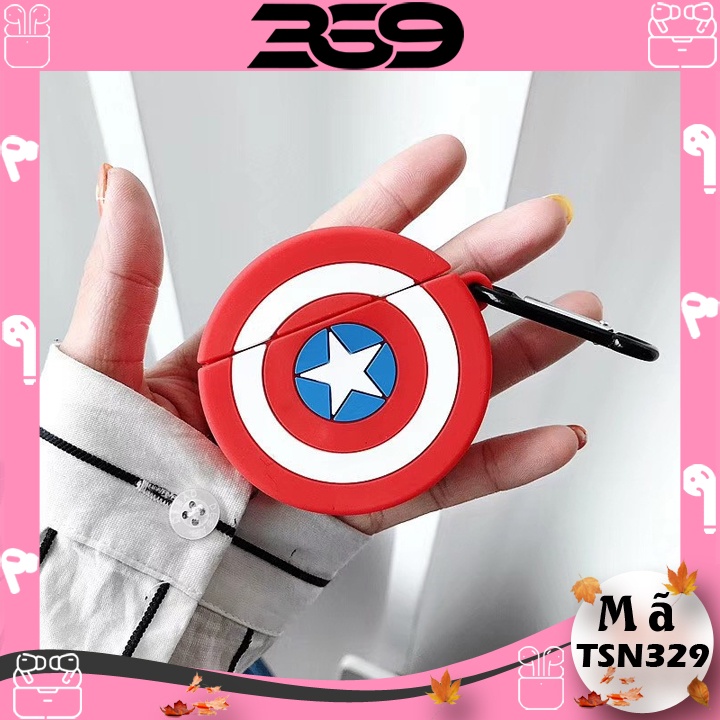 Bao Case Airpods 1/2/3/Pro Khiên C.A.P.T.A.I.N, Ốp Airpods cực đỉnh - Mã TZAP329