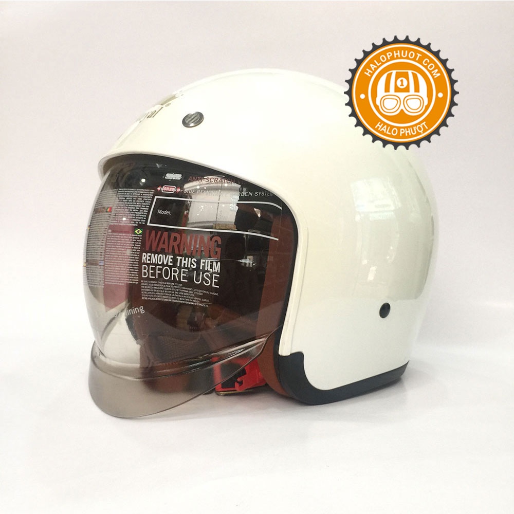 Nón bảo hiểm kính âm Royal M139 Trắng ngọc trai (tặng balo rút)